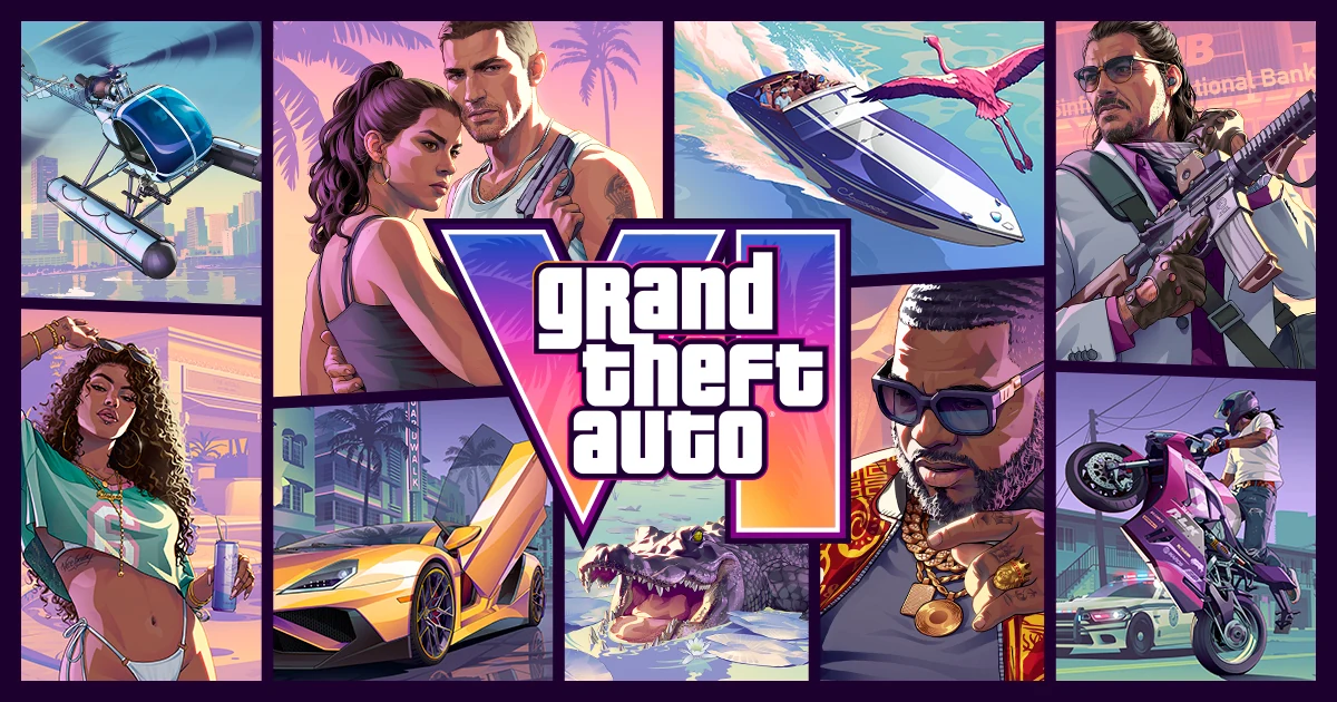 Arte oficial de Grand Theft Auto VI divulgada pela Rockstar Games
