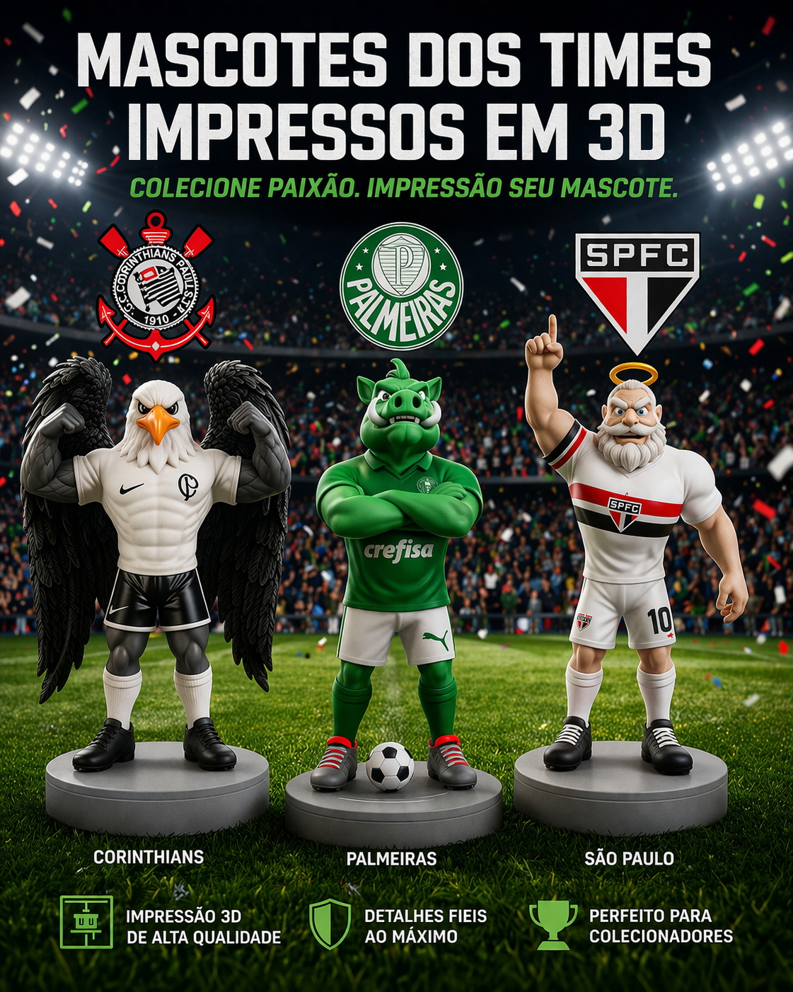 Miniaturas e personagens — imagem de referência publicada no site Rodrigues 3D Studio